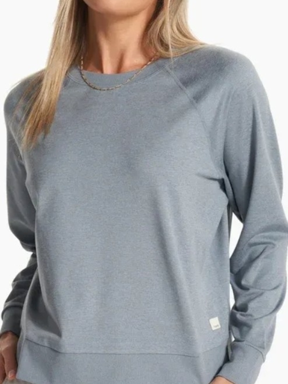Womens Vuori Relaxed Crewneck Sweatshirt - Light Blue